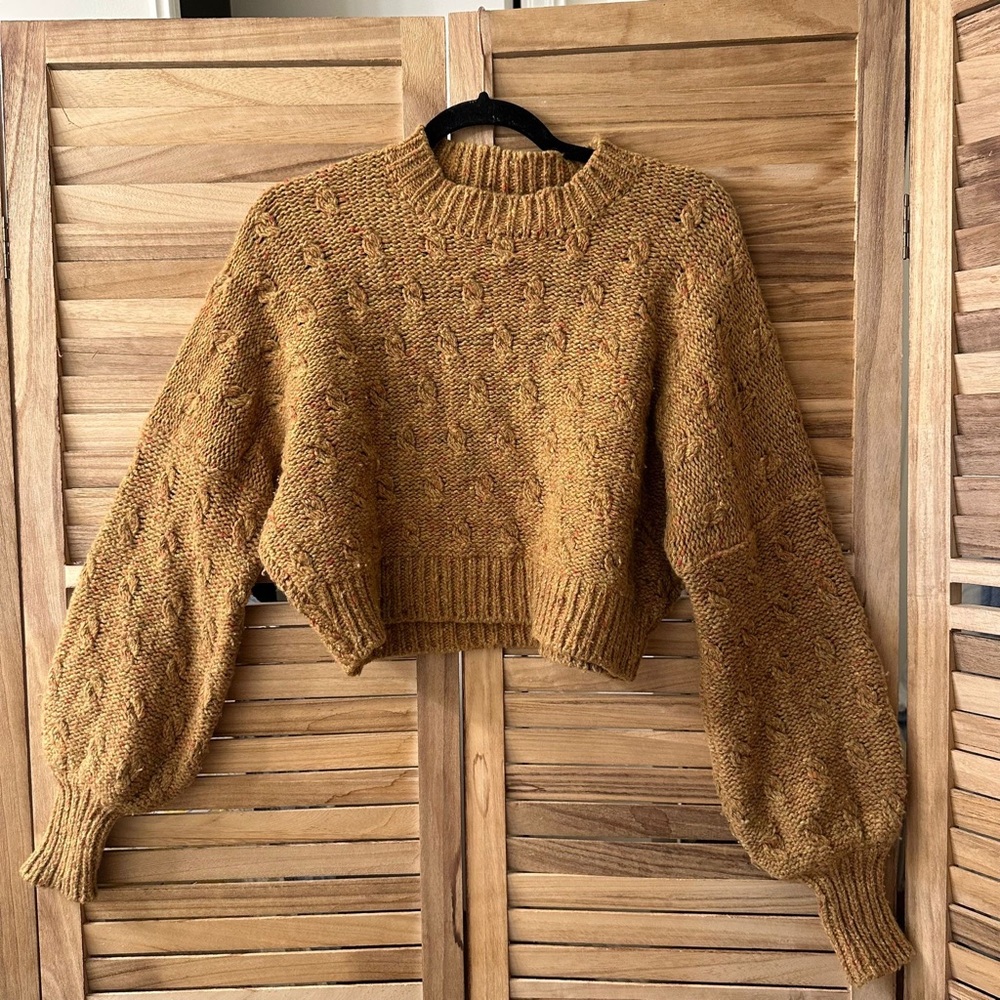 Christy Dawn Frannie Sweater Wool Blend in Yellow Gold size XS - Picture 3 of 7